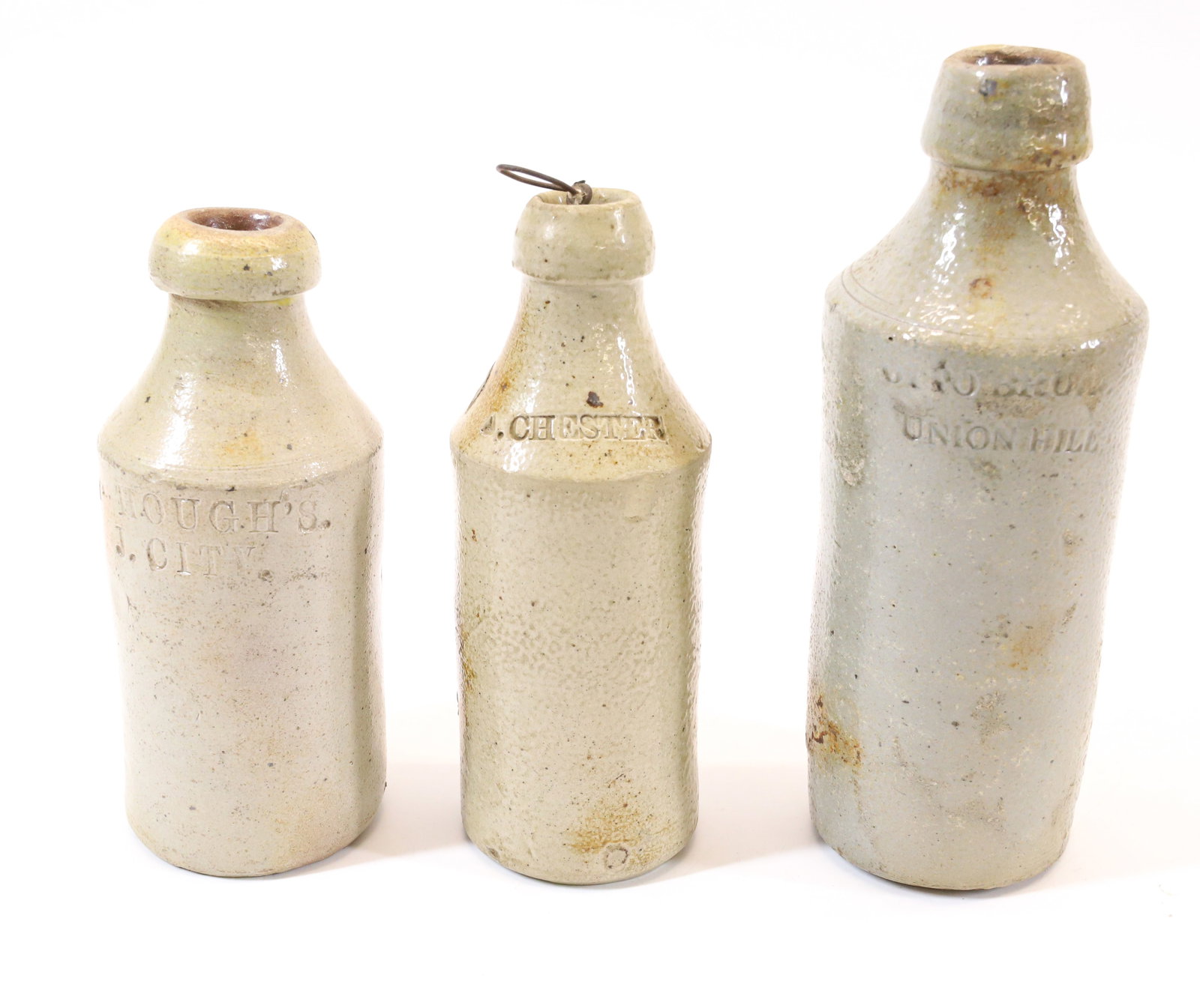 (3) STONEWARE BOTTLES (1 of 5)