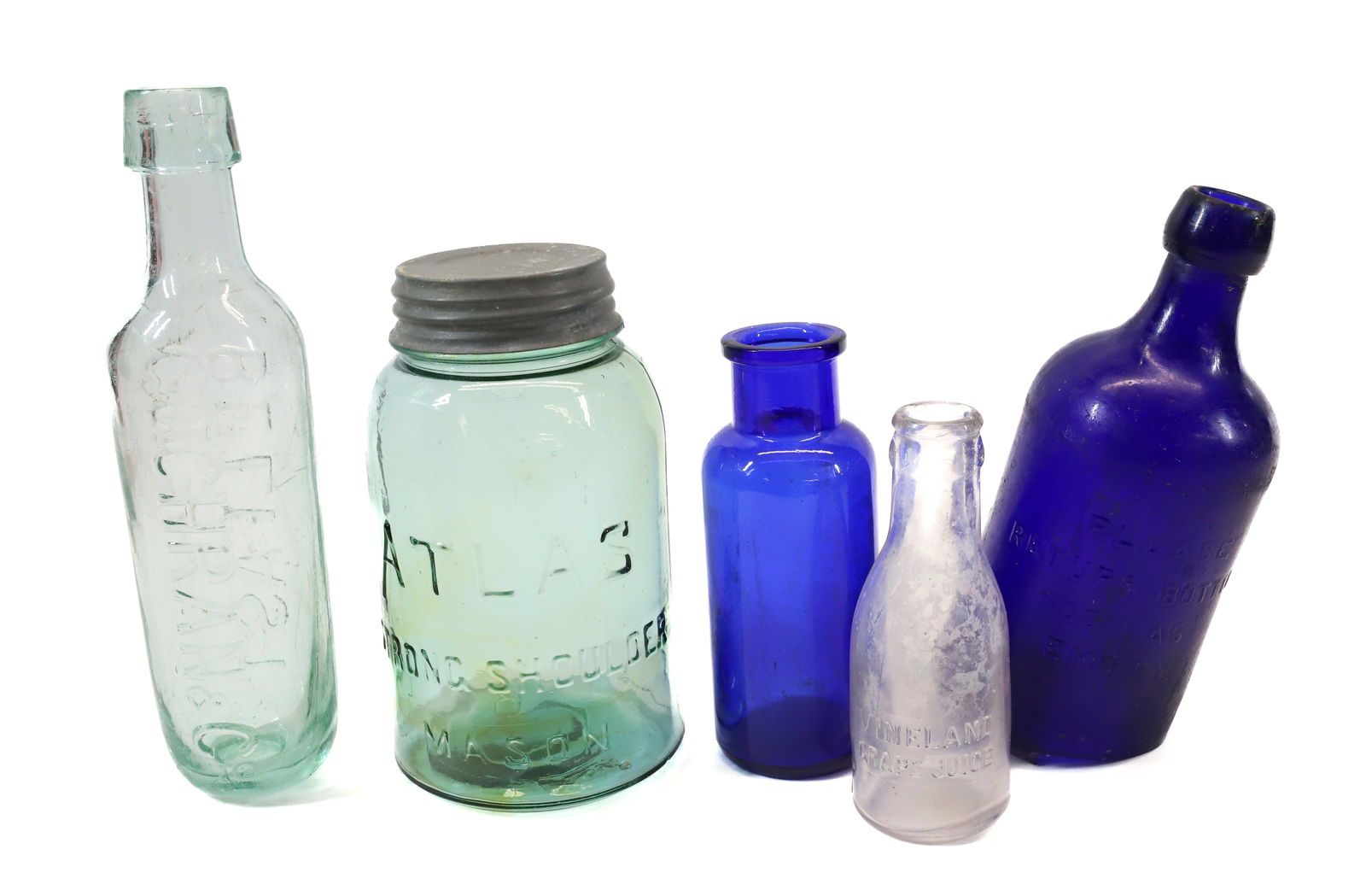 LOT OF VARIOUS BOTTLES AND JAR (1 of 8)