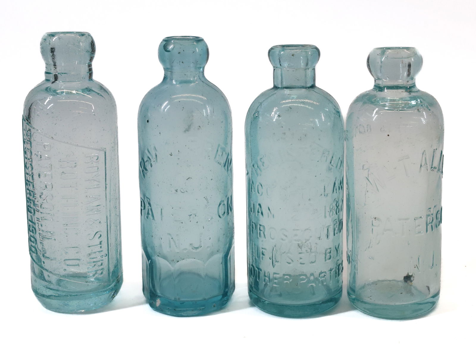 (4) PATERSON, NJ HUTCHINSON-TYPE BOTTLES (1 of 4)