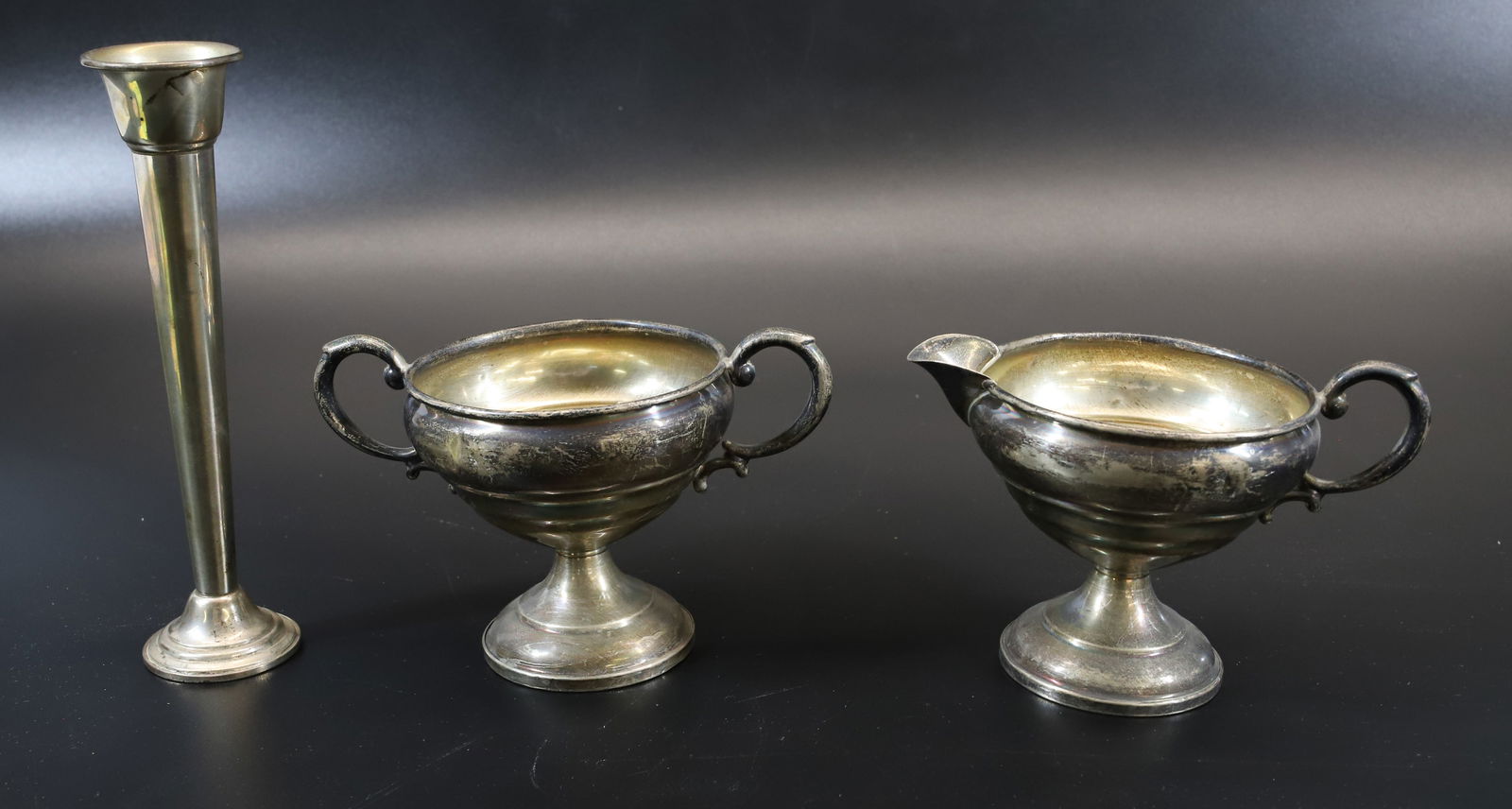 STERLING SILVER SUGAR/CREAMER/VASE (1 of 5)