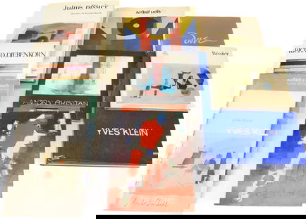 LOT OF ART BOOKS: (11) INCLUDING - (4) JULIUS BISSIER, YVES KLEIN, DE STAEL, ANTON CHRISTIAN, (2) ARTHUR DOVE, (2) RICHARD DIEBENKORN - HARD AND SOFT COVERS PLEASE READ CAREFULLY - Terms for Purchasing and Shipping of