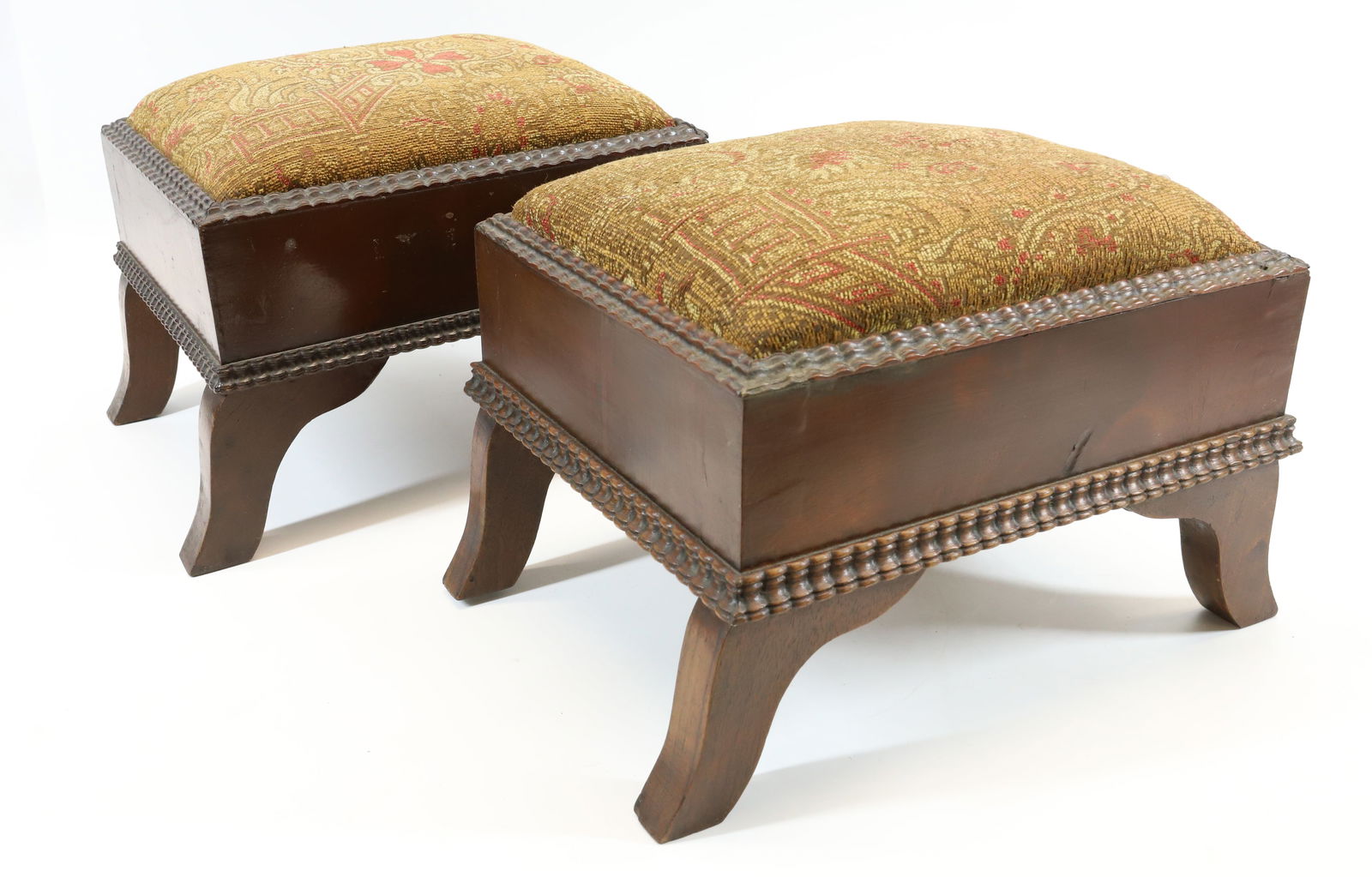 PAIR OF 19TH C. FOOTSTOOLS (1 of 4)