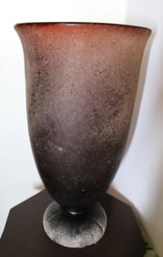 LARGE KARL SPRINGER SCAVO GLASS VASE