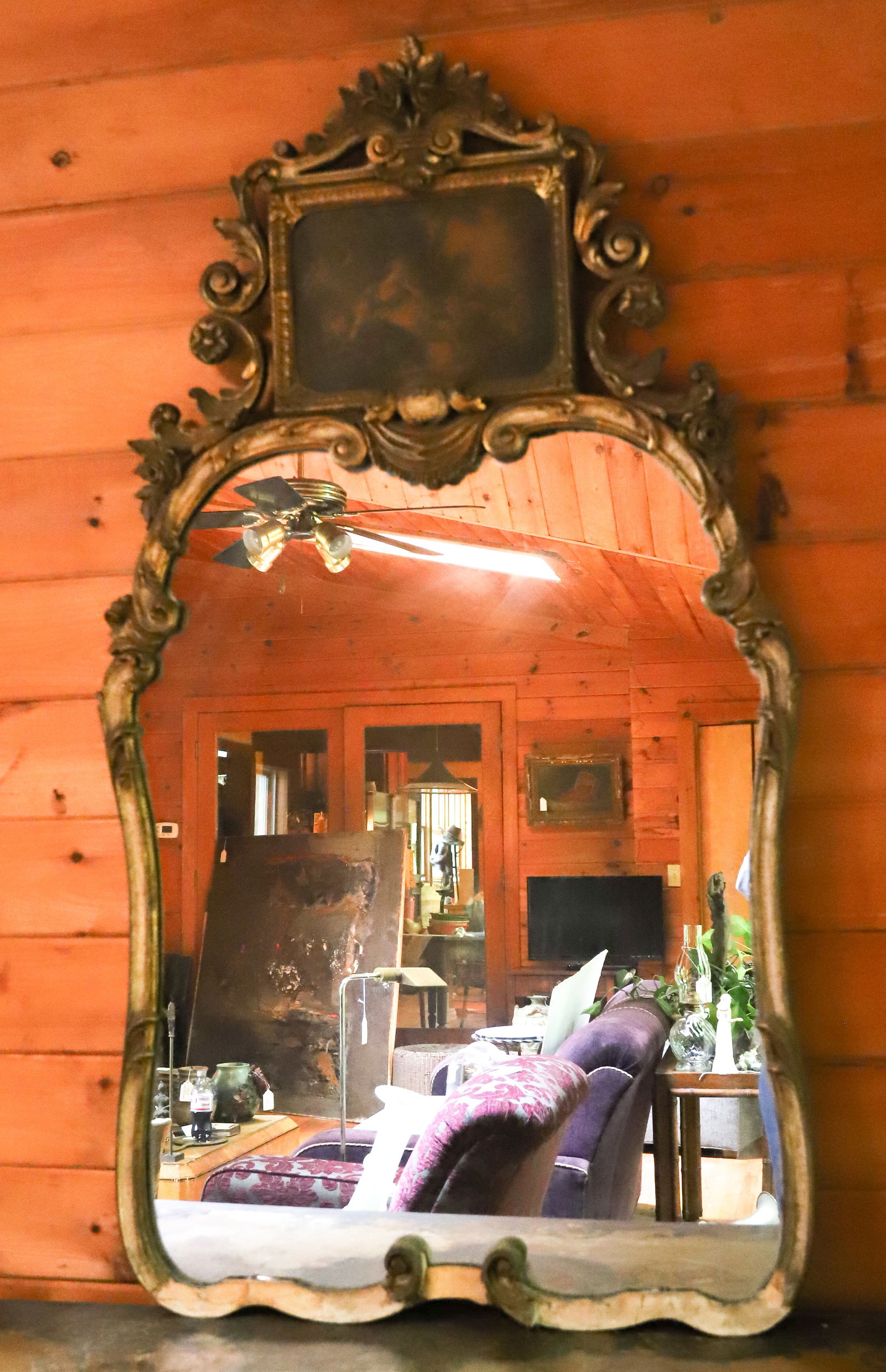 ORNATE FRENCH-STYLE GILT MIRROR (1 of 4)