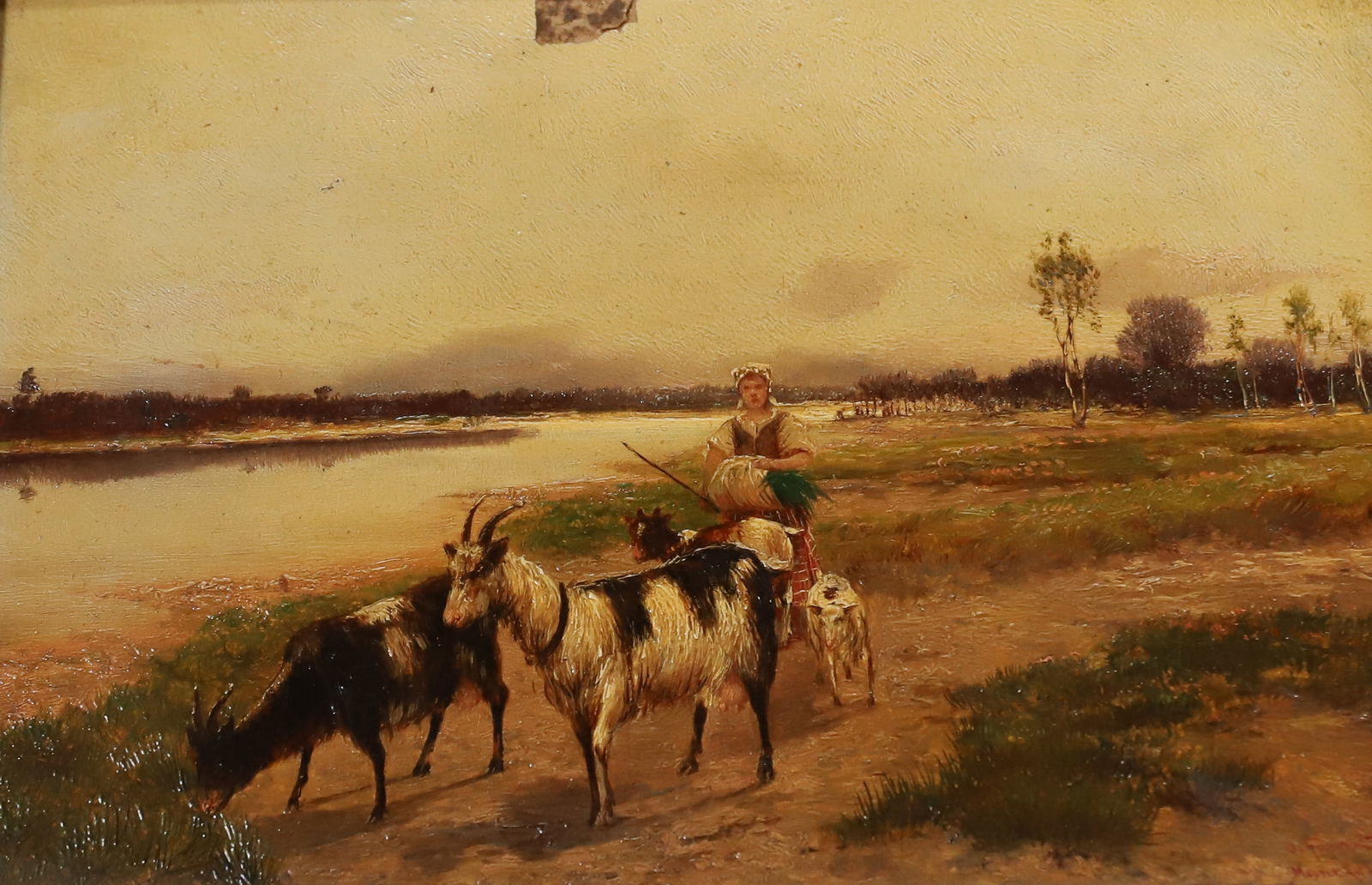 19TH. OIL ON ARTIST'S BOARD PAINTING (1 of 4)