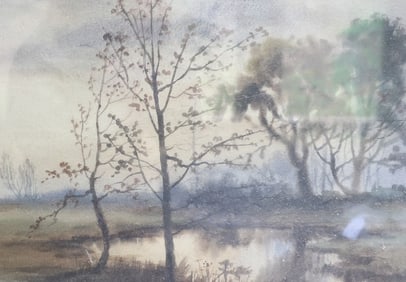 VINTAGE WATERCOLOR ON PAPER