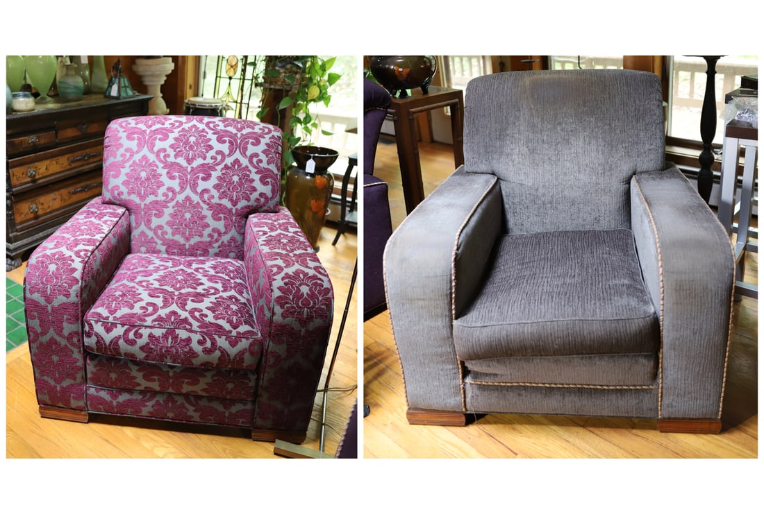 (2) UPHOLSTERED ARM CHAIRS (1 of 9)