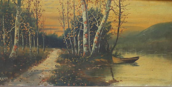 R. LEROY OIL ON CANVAS PAINTING