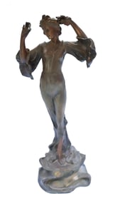 LARGE "DRAGONFLY" ART NOUVEAU STATUE