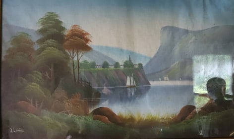 J. LEWIS, OIL ON CANVAS