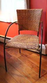 METAL WITH WOVEN SEAT CHAIR