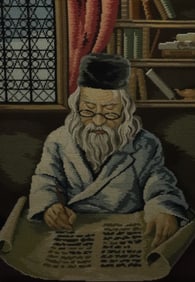 VINTAGE NEEDLE POINT OF A GENTLEMAN