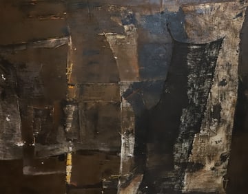 SANCHEZ ACRYLIC AND FABRIC ON CANVAS