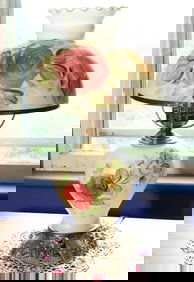 HAND PAINTED VICTORIAN STYLE LAMP