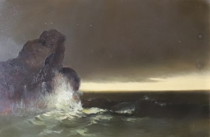 19TH CENTURY, OIL ON BOARD, SEASCAPE
