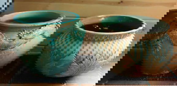 (2) VINTAGE JARDINIERES