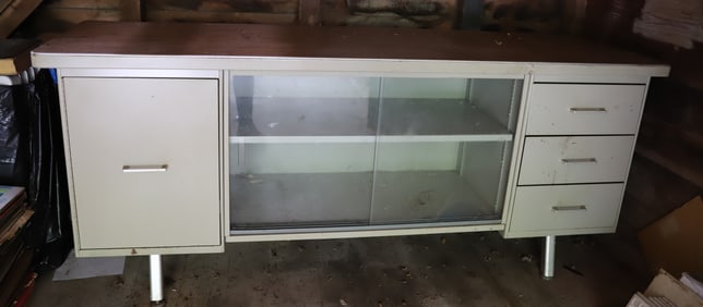 VINTAGE STEEL CREDENZA
