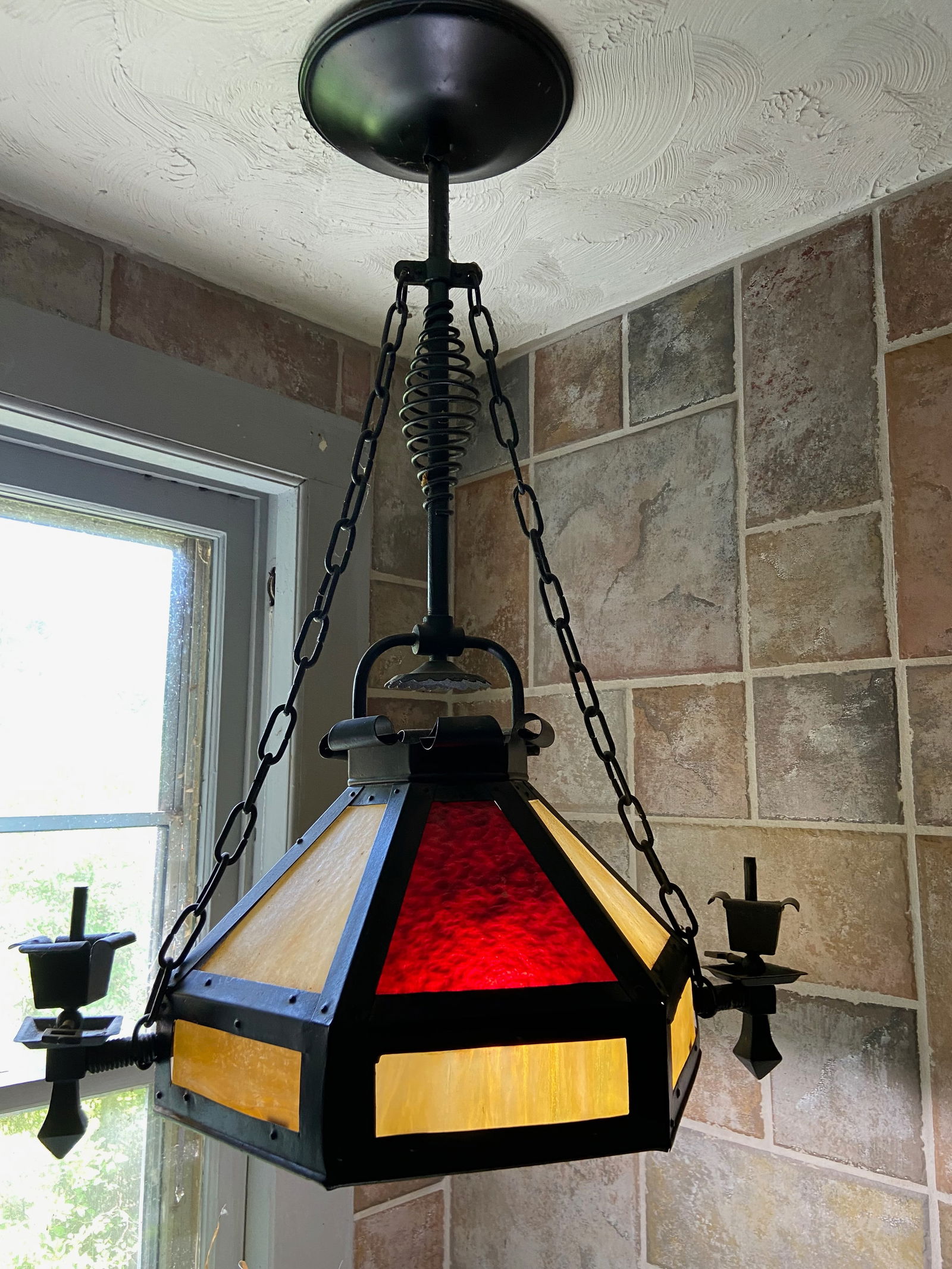 ARTS AND CRAFT HANGING LIGHT (1 of 7)