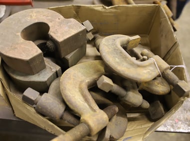 LOT OF INDUSTRIAL "C" CLAMPS