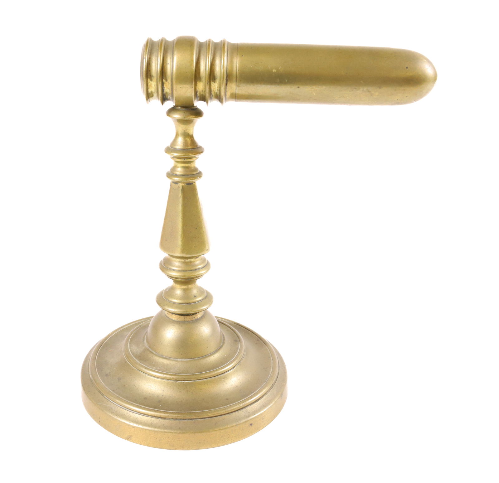 BRASS GOFFERING IRON: SINGLE BARREL 6" L. TURNED STAND WITH LARGE BORE. PLEASE READ CAREFULLY - Terms for Purchasing and Shipping of Auction Items. Please read carefully before bidding. All payments for purchases will be m