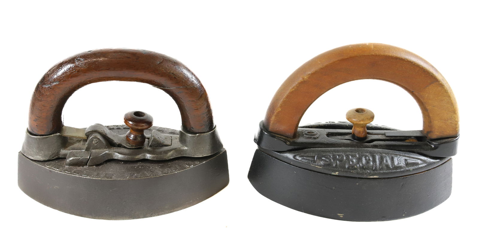 (2) DOUBLE POINT SAD IRONS (1 of 4)