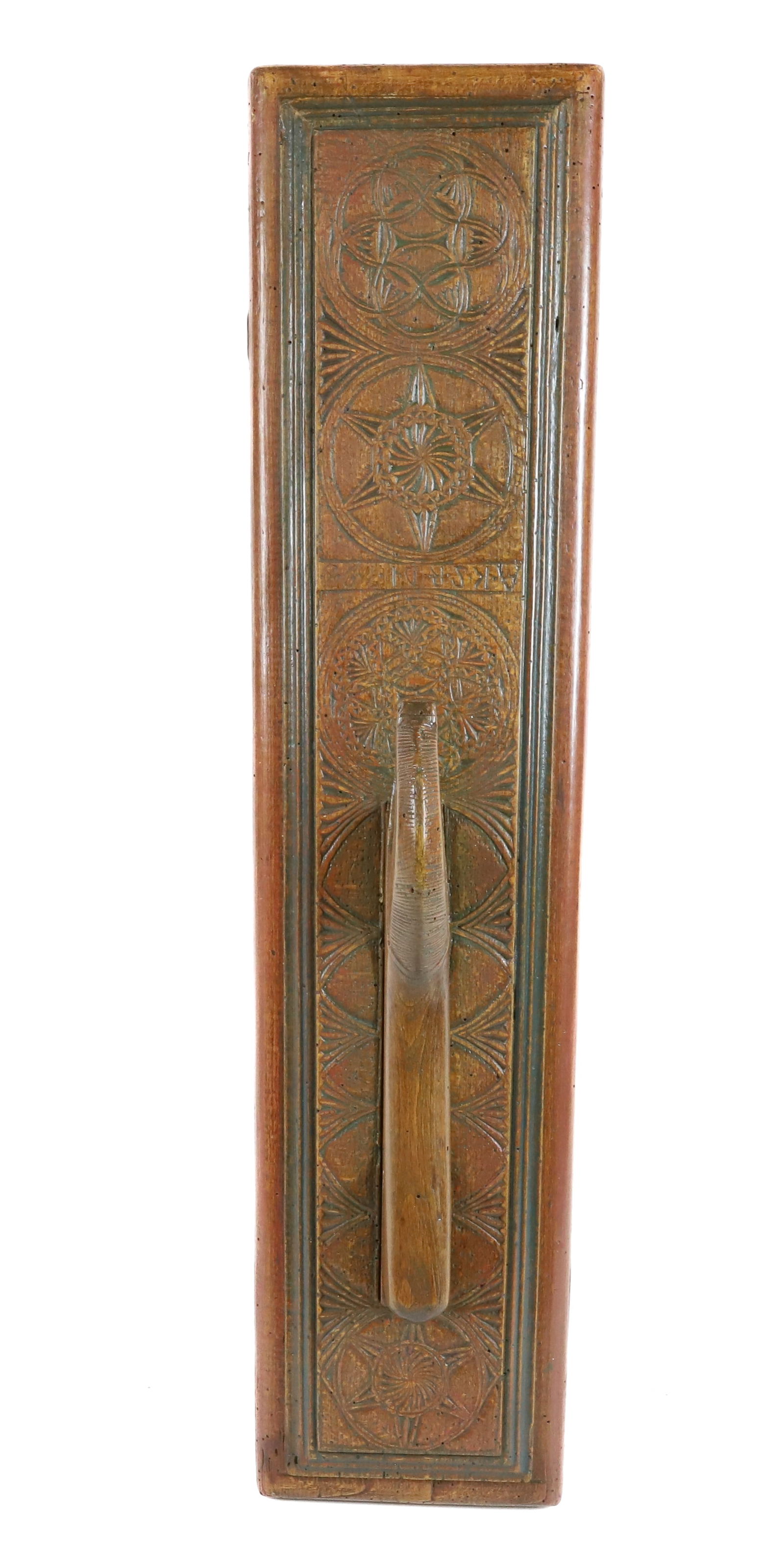 18TH C. CARVED EUROPEAN MANGLE BOARD (1 of 6)