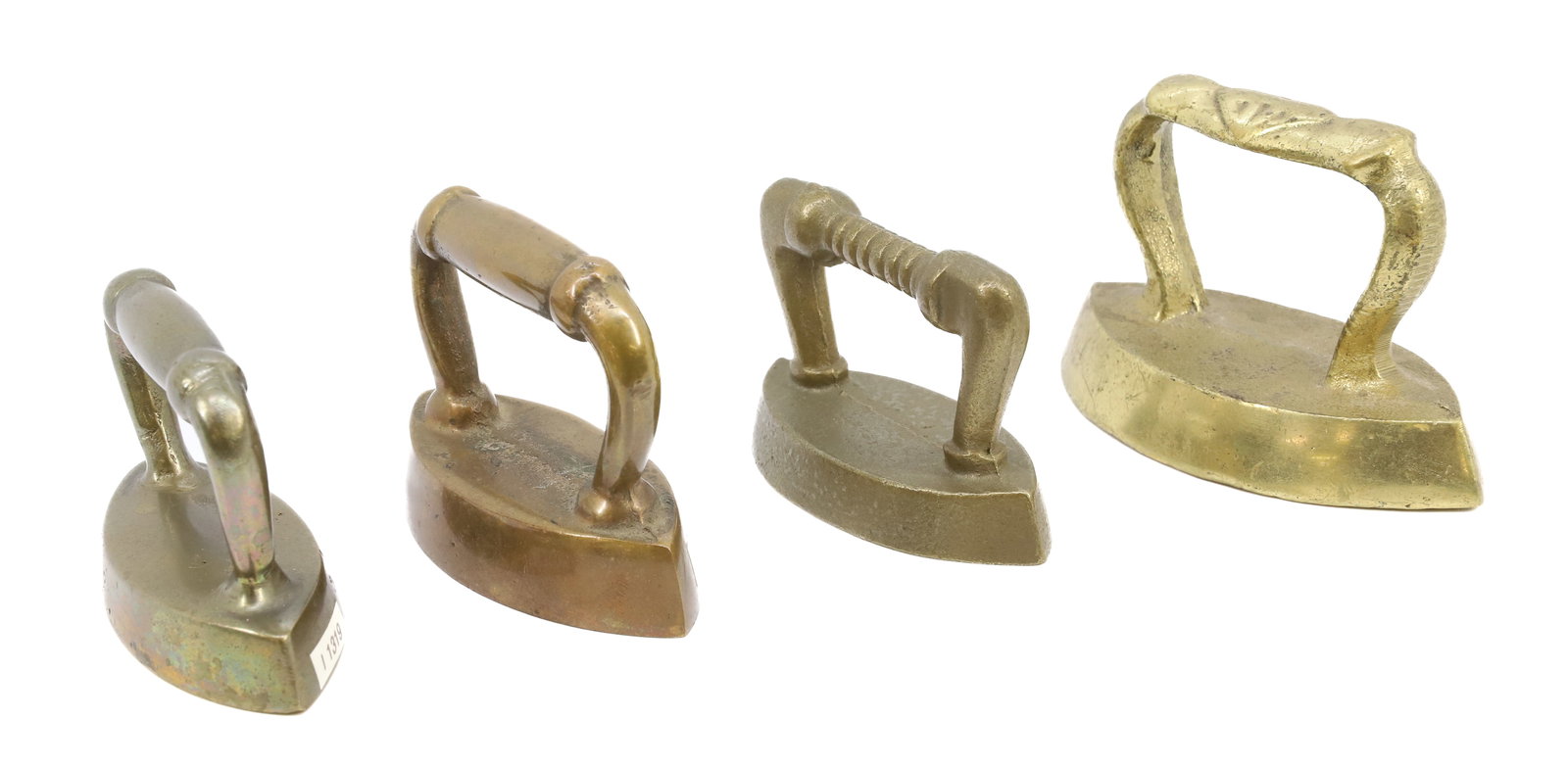 (4) BRASS DOUBLE POINT IRONS (1 of 4)