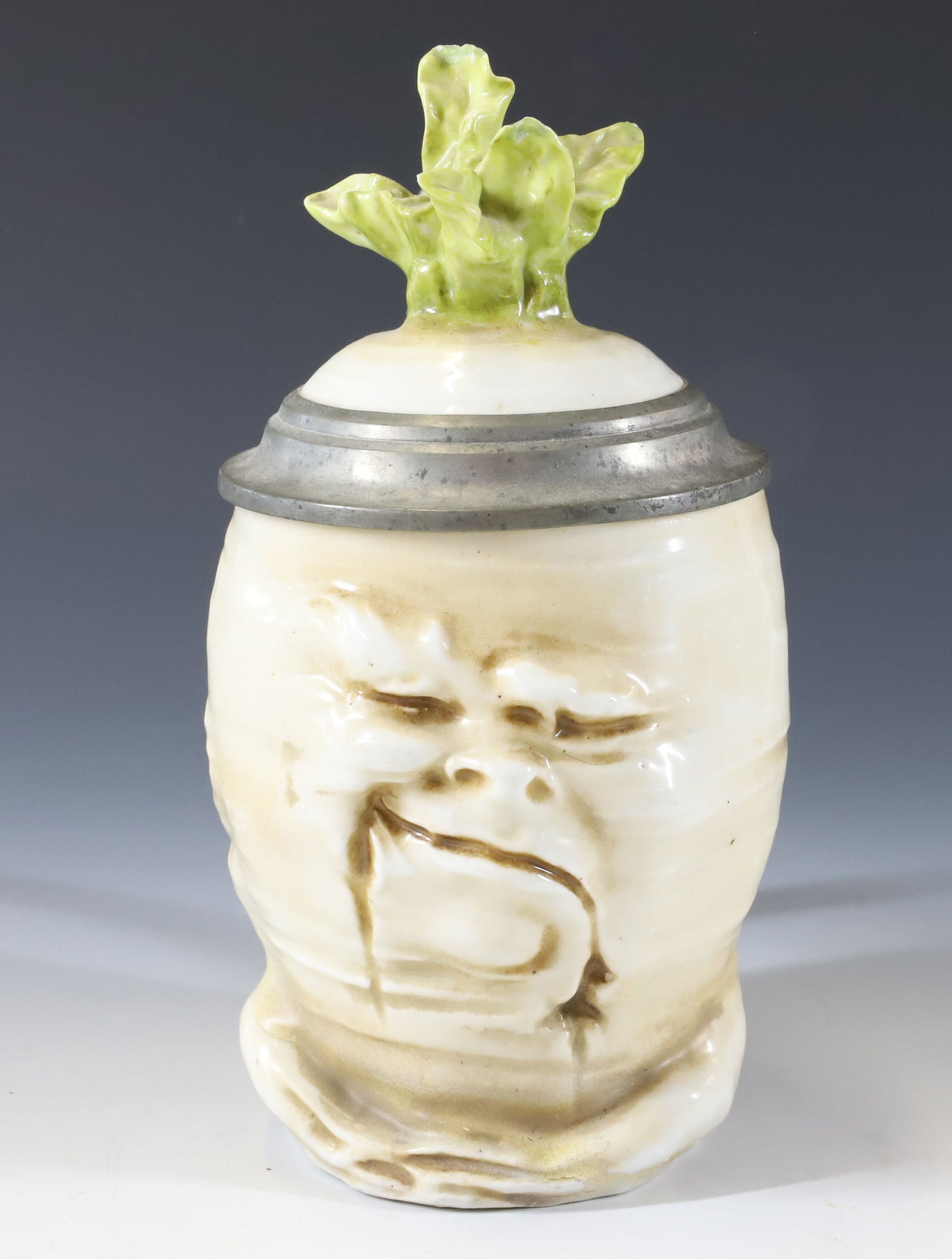 GERMAN MUSTERSCHUTZ "SAD RADISH" BEER STEIN (1 of 7)
