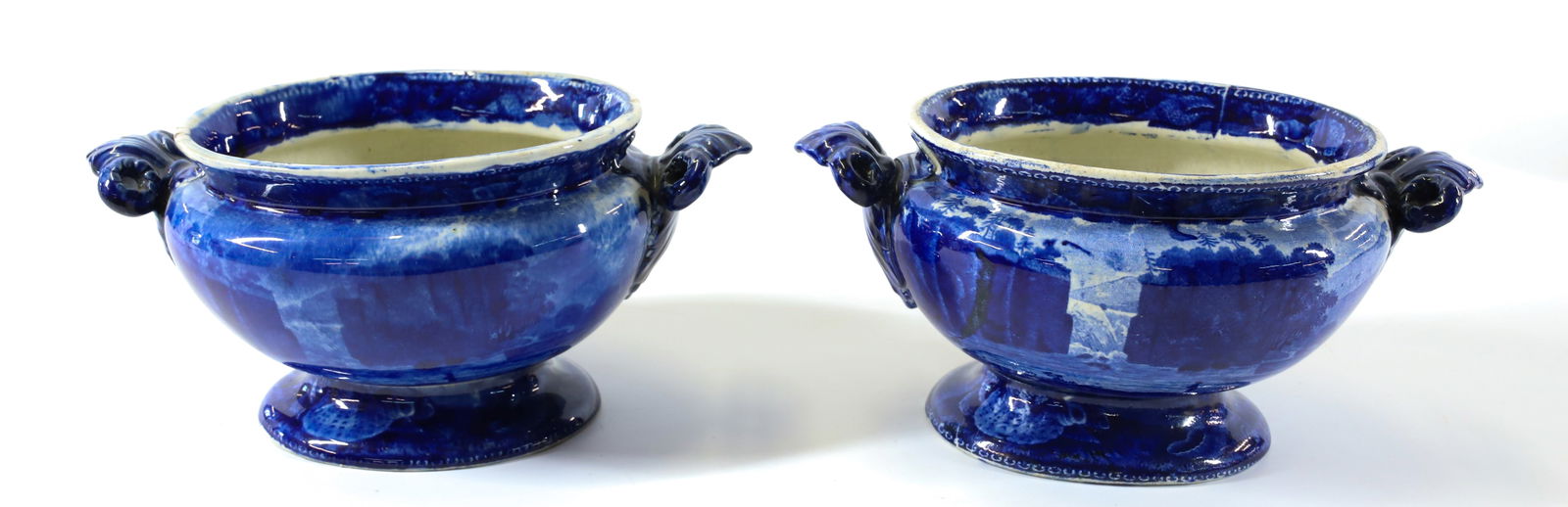 (2) HISTORICAL BLUE "PASSAIC FALLS" SMALL TUREENS (1 of 8)