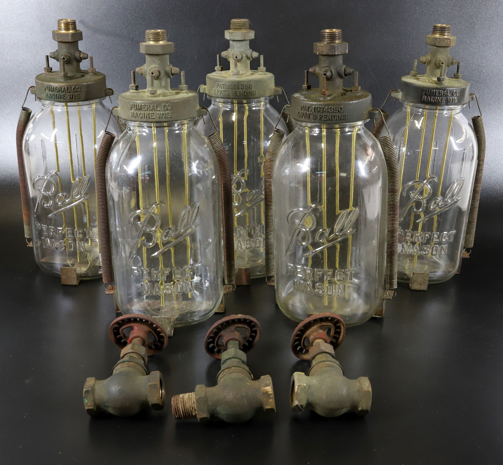LOT OF (5) EMBALMING JARS (1 of 6)