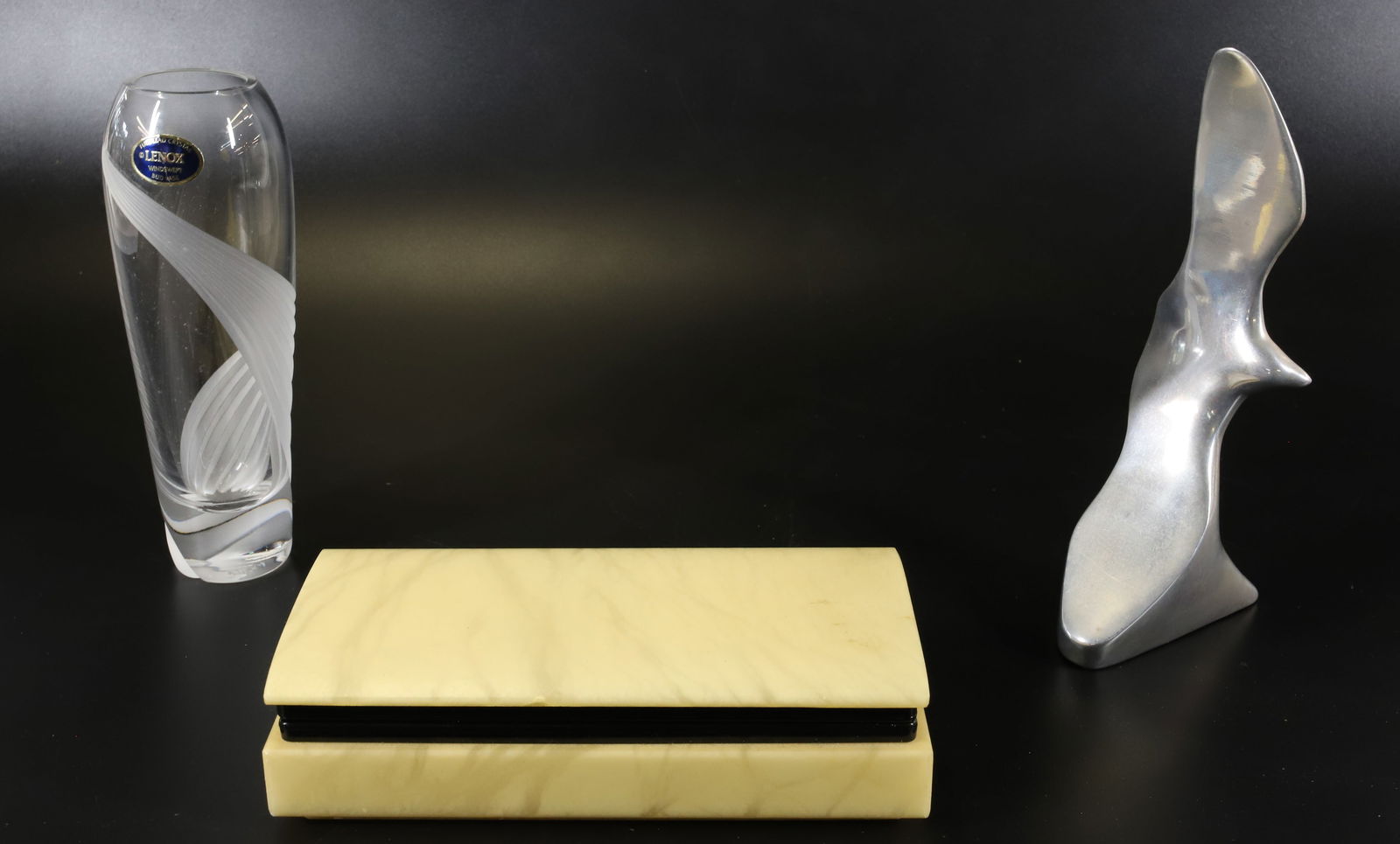 ALABASTER BOX, SCULPTURE AND VASE (1 of 6)