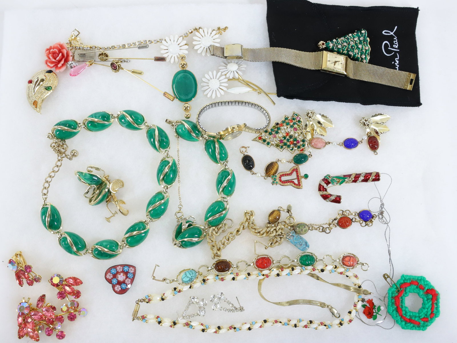 LOT OF COSTUME JEWELRY: INCLUDING: HOLIDAY PINS, NECKLACES, BRACELETS AND MORE. TERMS: PLEASE READ CAREFULLY - Terms for Purchasing and Shipping of Auction Items. Please read carefully before bidding. All payments for purcha