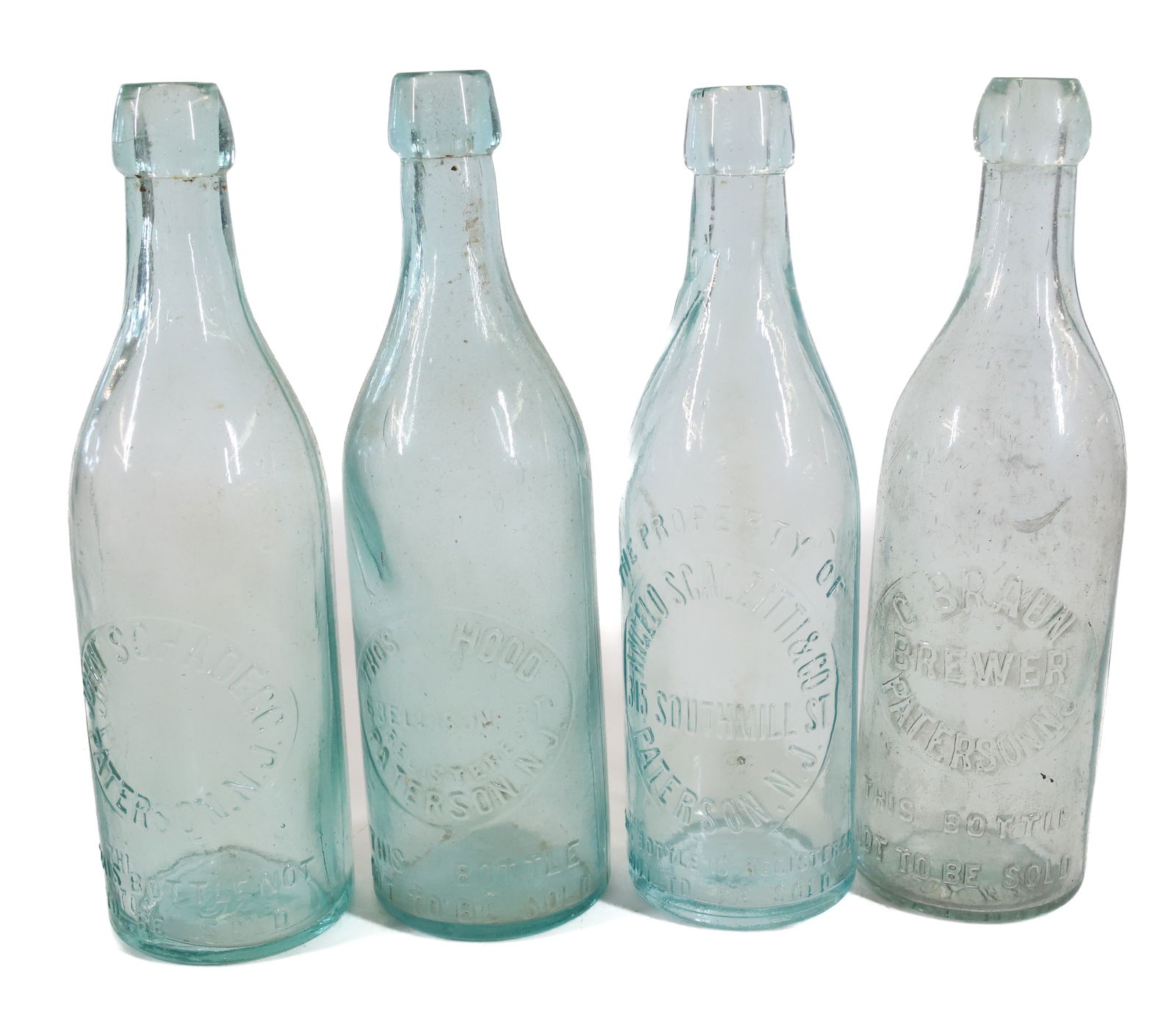 (4) PATERSON, NJ BOTTLES (1 of 5)