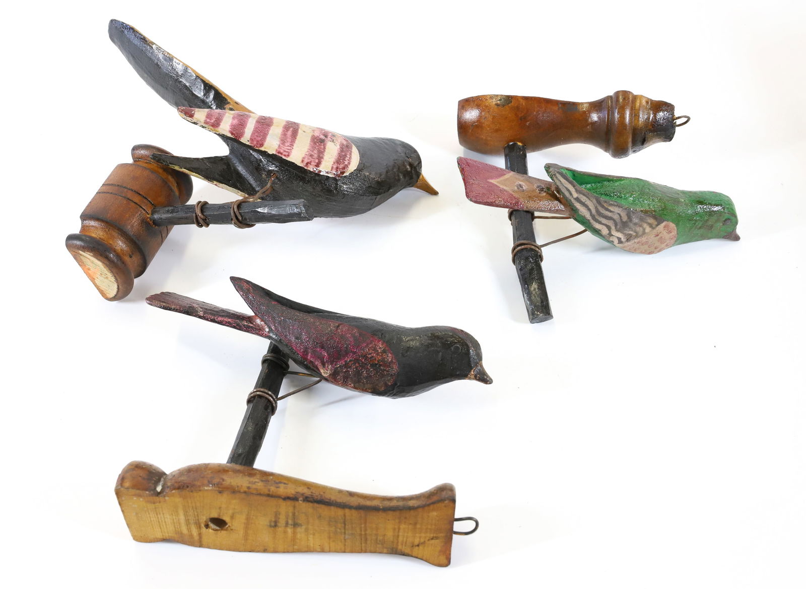 LOT OF (3) FOLK ART BIRDS (1 of 3)