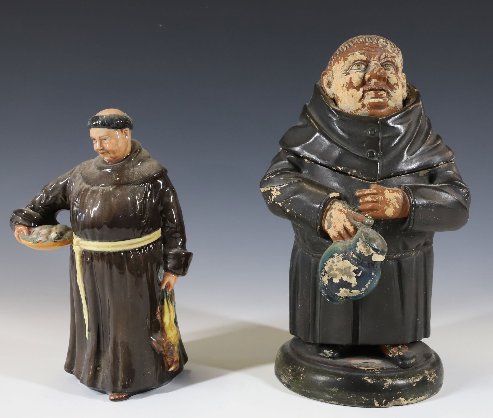 ROYAL DOULTON FIGURE AND MONK TOBACCO JAR (1 of 6)