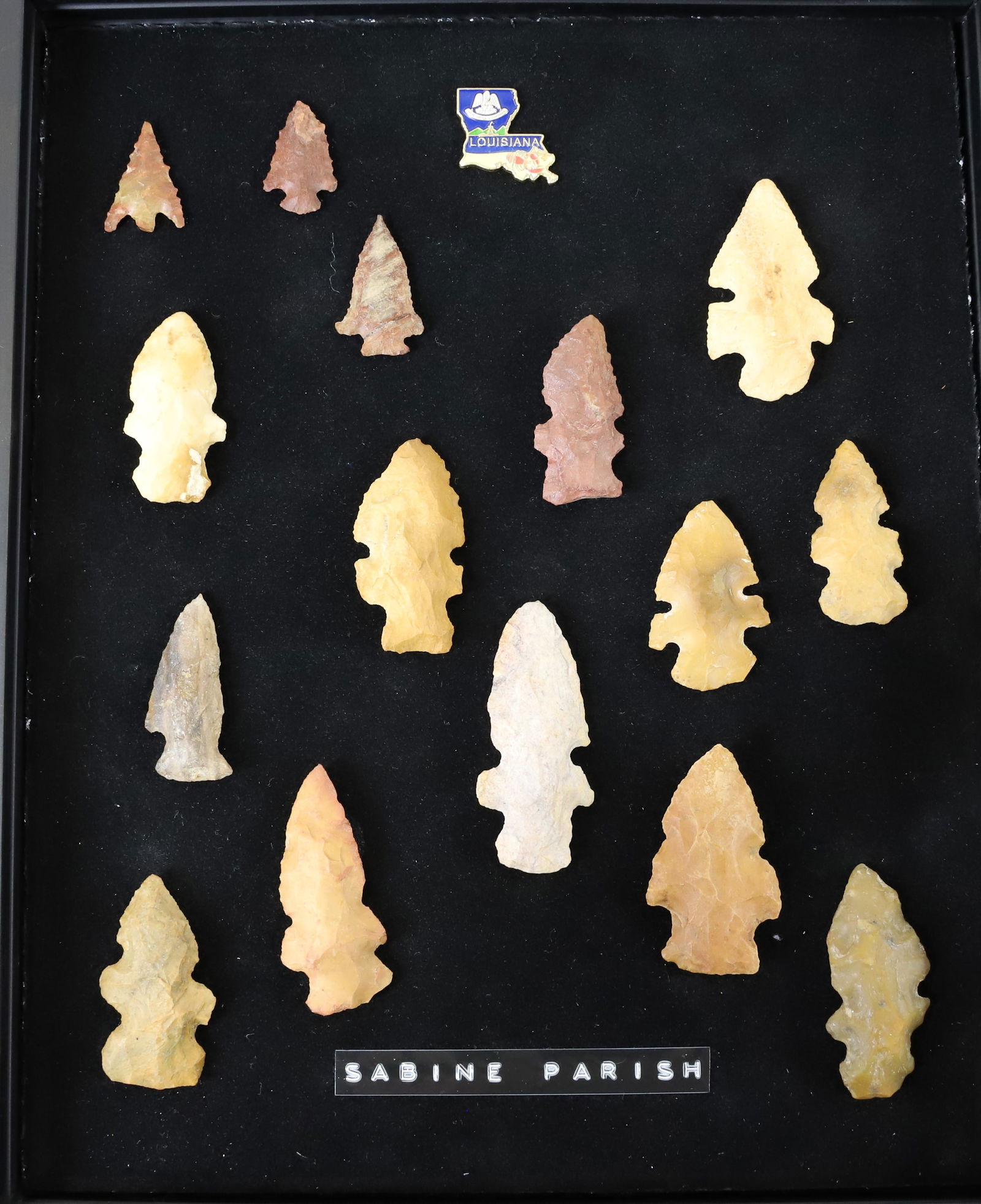 LOT OF SABINE PARISH CARVED POINTS (1 of 3)