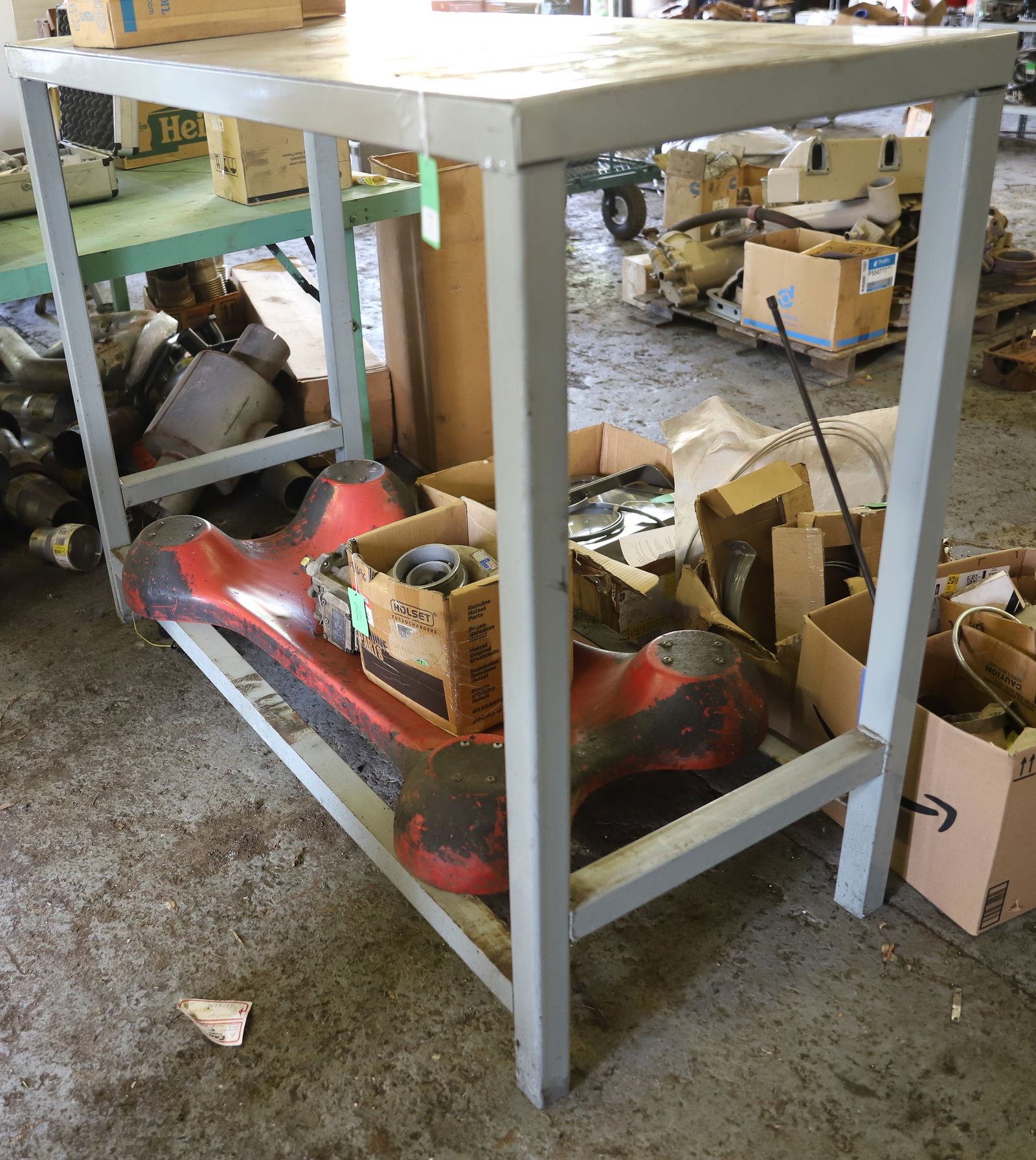 TALL METAL WORK TABLE (1 of 3)