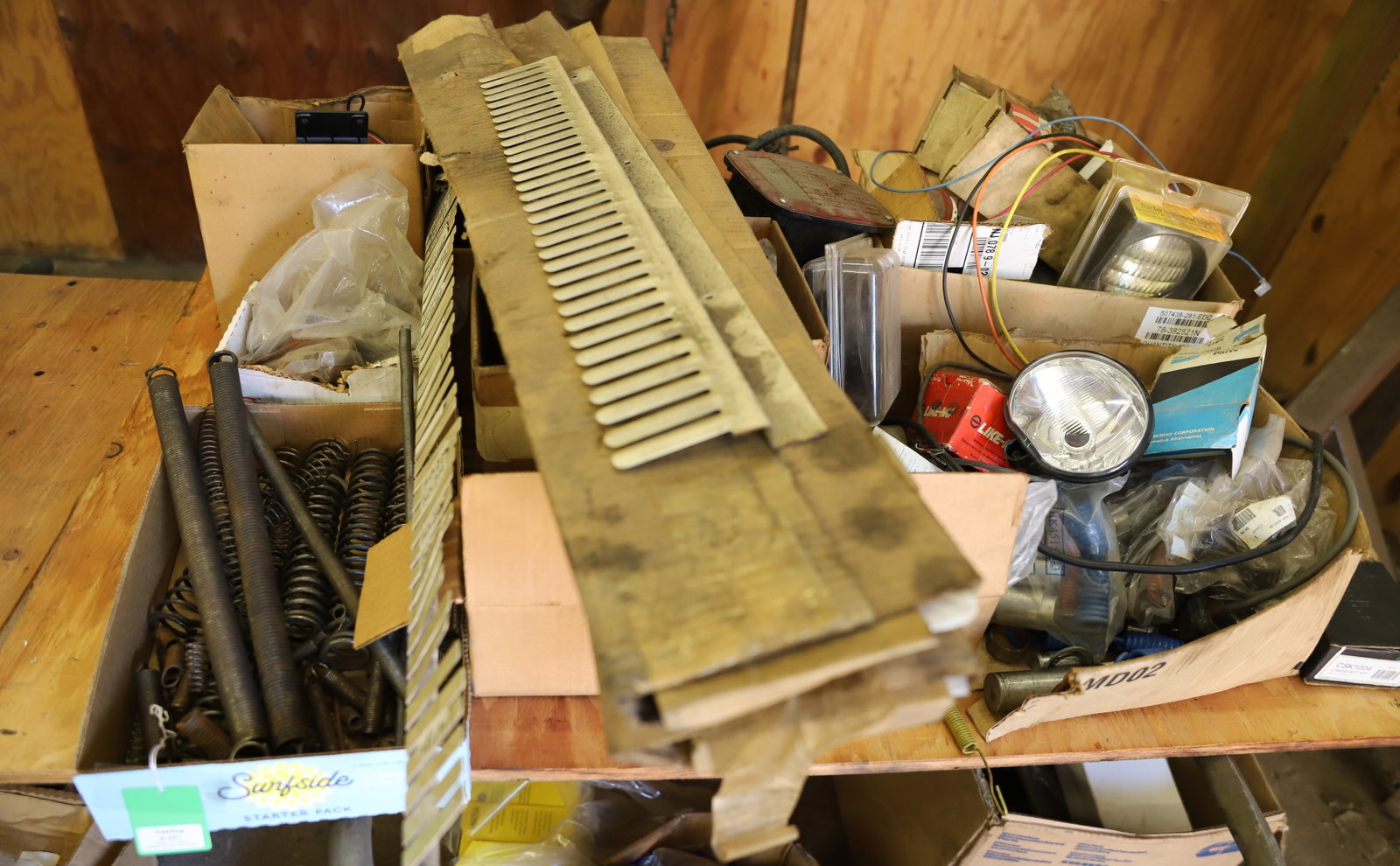 LARGE LOT OF CAR PARTS: INCL. HEADLIGHTS, TAIL LIGHTS , SPRINGS AND MORE PLEASE READ CAREFULLY - THIS IS AN ONLINE AND ABSENTEE BID ONLY AUCTION. THERE WILL BE A PREVIEW ON SATURDAY AUGUST 17TH FROM 9:00 AM TILL 1:00 PM TO V