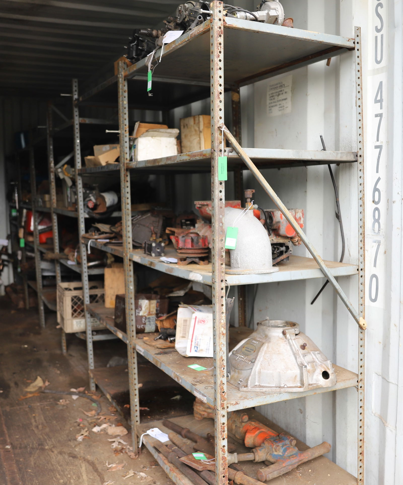 LOT OF METAL SHELVING (1 of 2)
