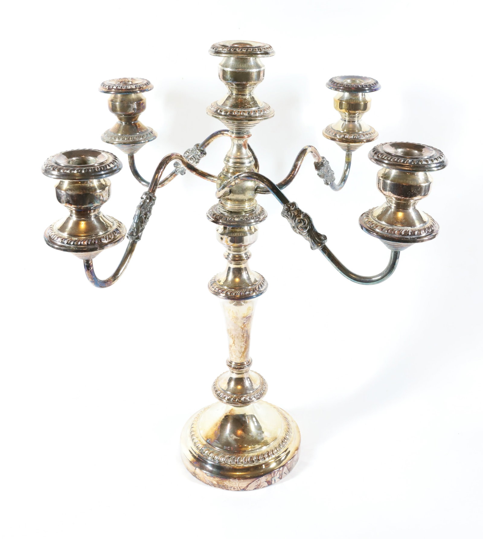 SILVERPLATE CANDELABRA: FIVE LIGHT REMOVABLE TOP ARTS CO MFG 19" X 13" PLEASE READ CAREFULLY – THIS IS AN ONSITE ONLINE ONLY AUCTION. The Address is 206 Market St. Bangor, Pa. 18013