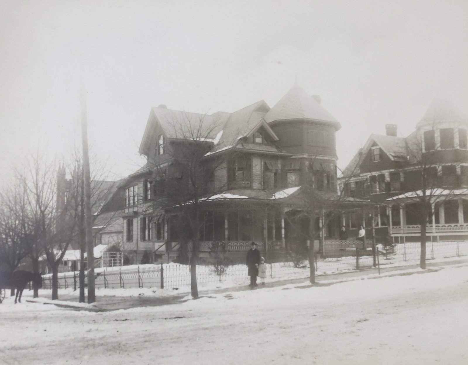 PHOTO OF MANSION: WINTER SCENE LARGE HOUSE 11 3/4" X 14 3/4" PLEASE READ CAREFULLY – THIS IS AN ONSITE ONLINE ONLY AUCTION. The Address is 206 Market St. Bangor, Pa. 18013