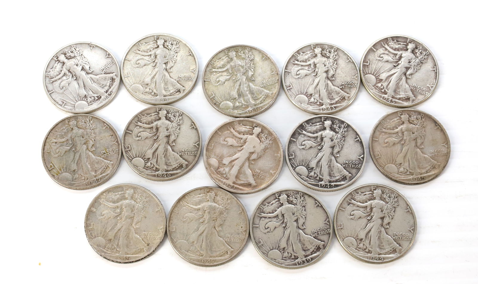 LOT OF WALKING LIBERTY HALF DOLLARS (1 of 5)