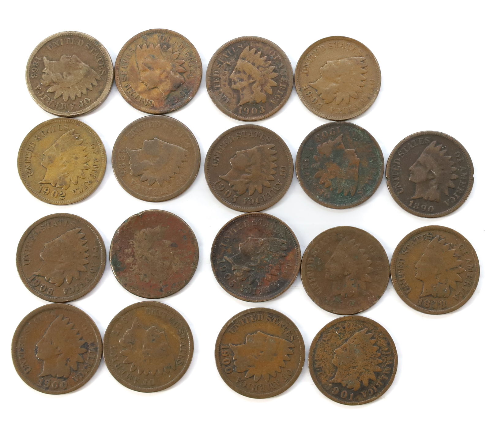 INDIAN HEAD CENT LOT (18) (1 of 6)