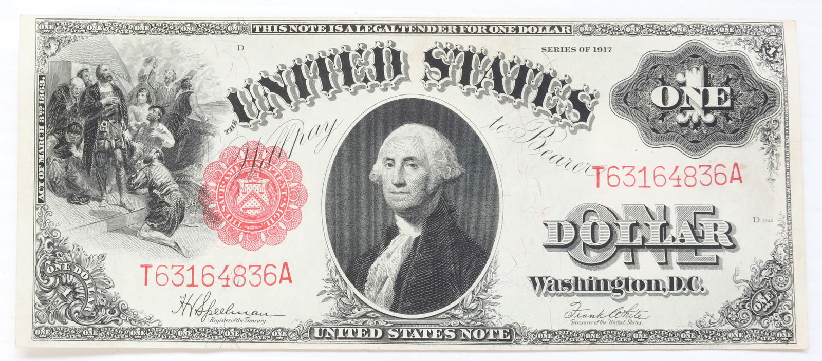 1917 U.S. $1.00 LARGE NOTE (1 of 3)