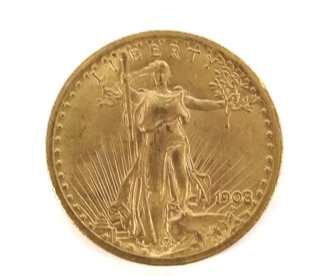 1908 U.S. $20.00 GOLD COIN (1 of 2)