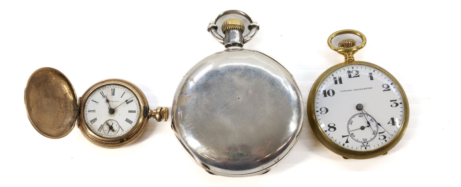 (2) POCKET WATCHES AND WATCH CASE (1 of 6)