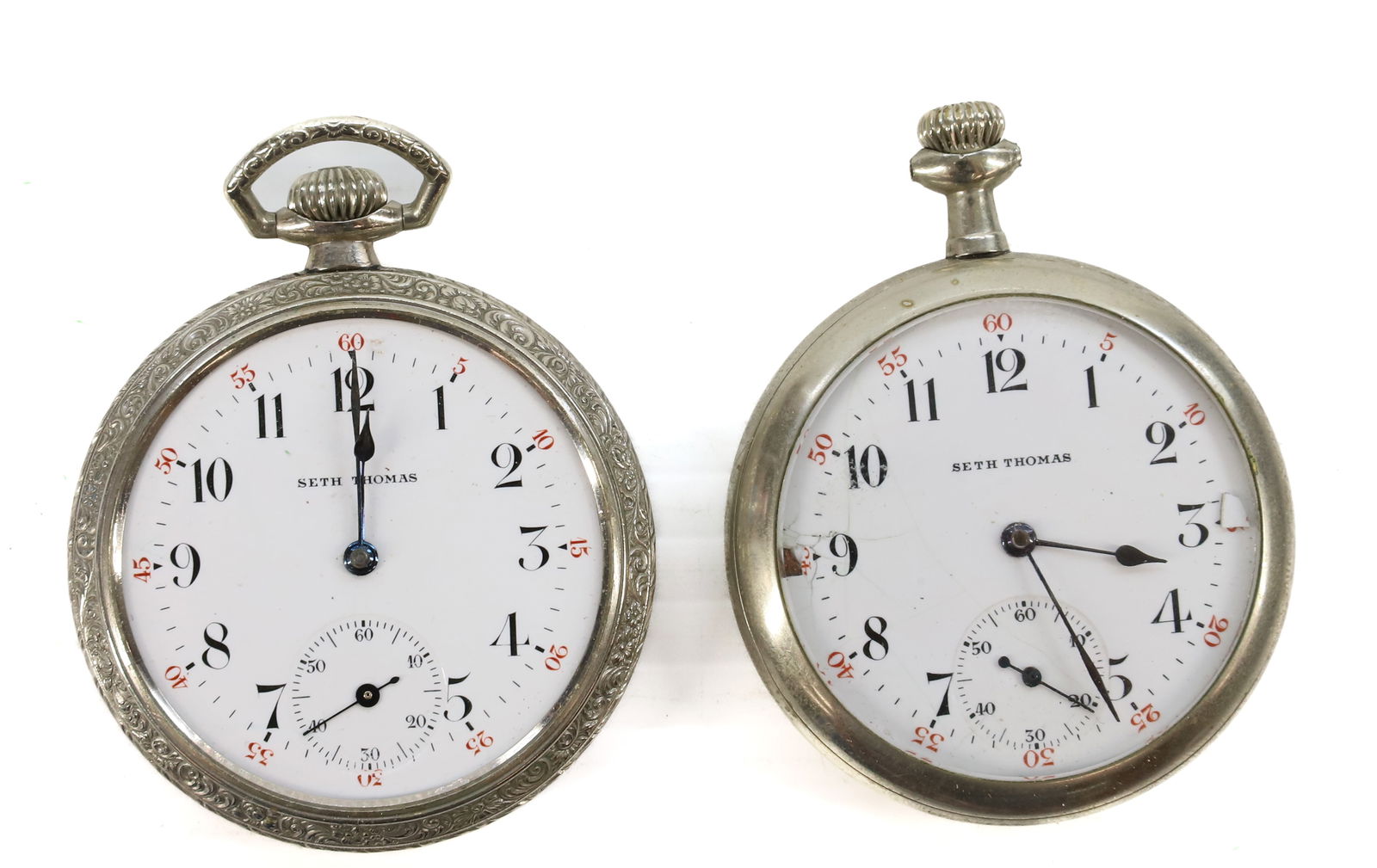 (2) SETH THOMAS POCKET WATCHES (1 of 4)