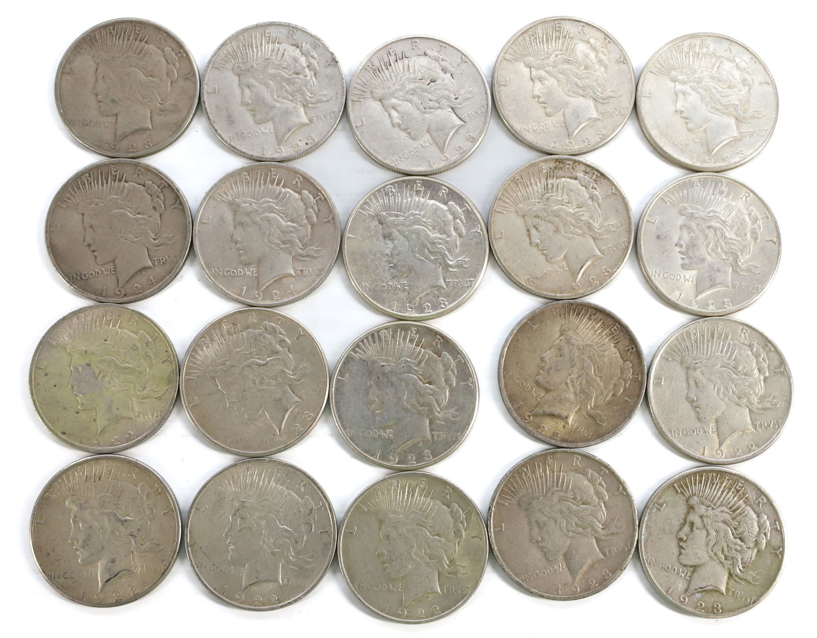 (20) PEACE DOLLARS (1 of 4)