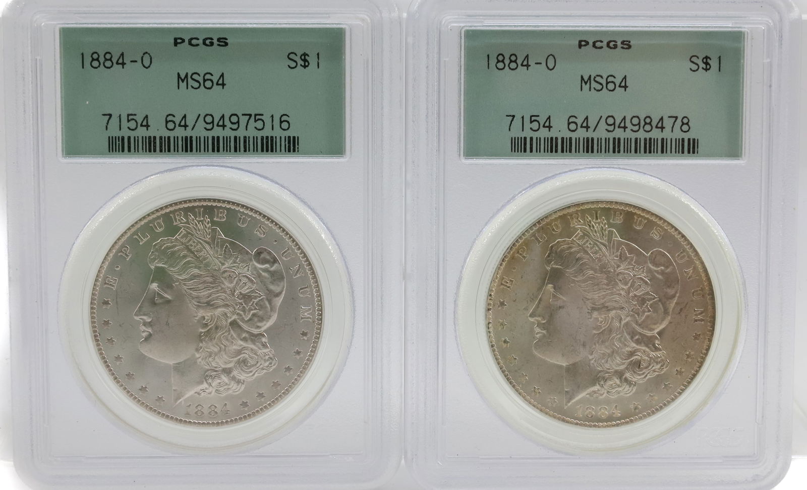 (2) 1884 O, MORGAN DOLLAR (1 of 6)