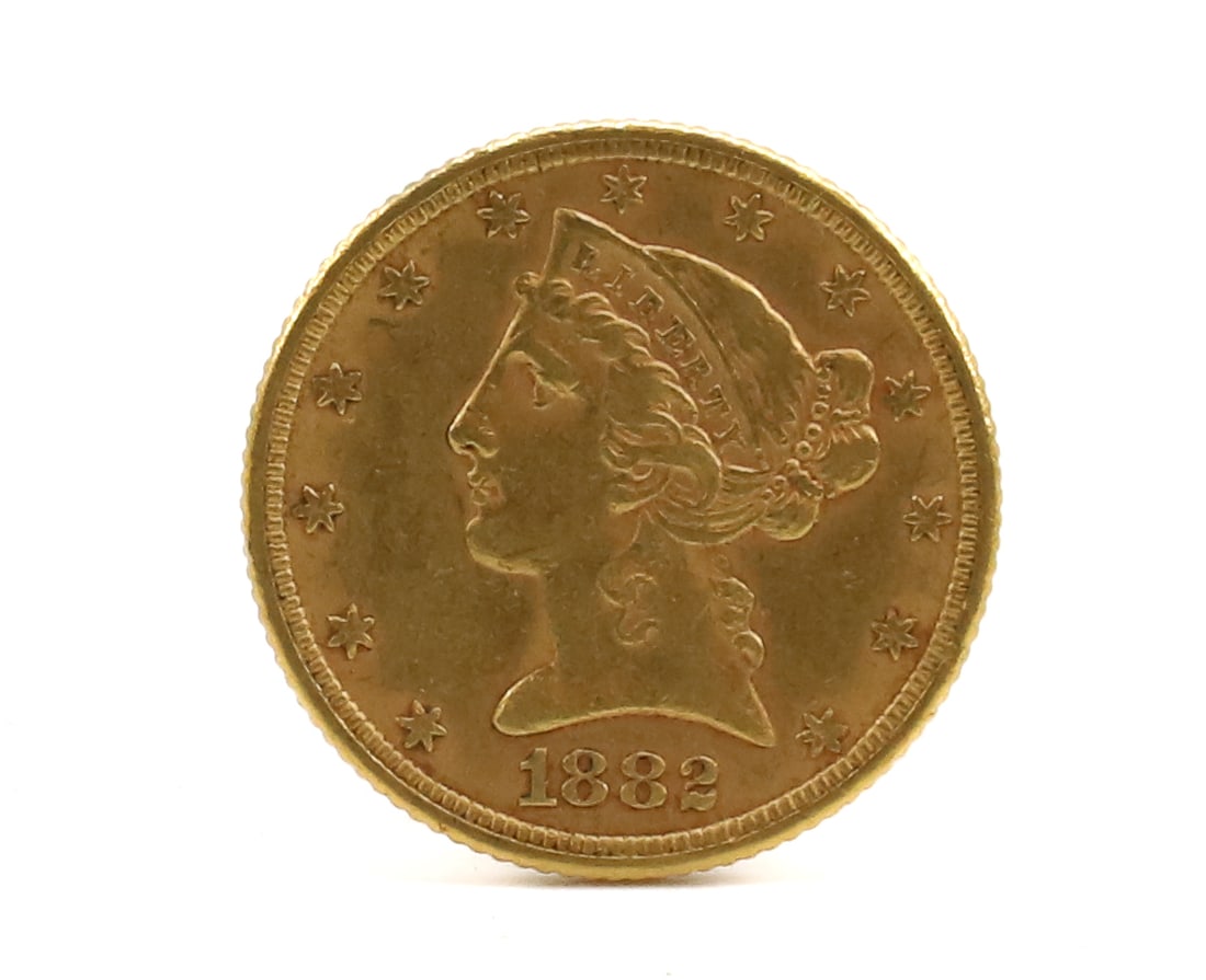 1882 U.S. $5.00 GOLD COIN (1 of 2)